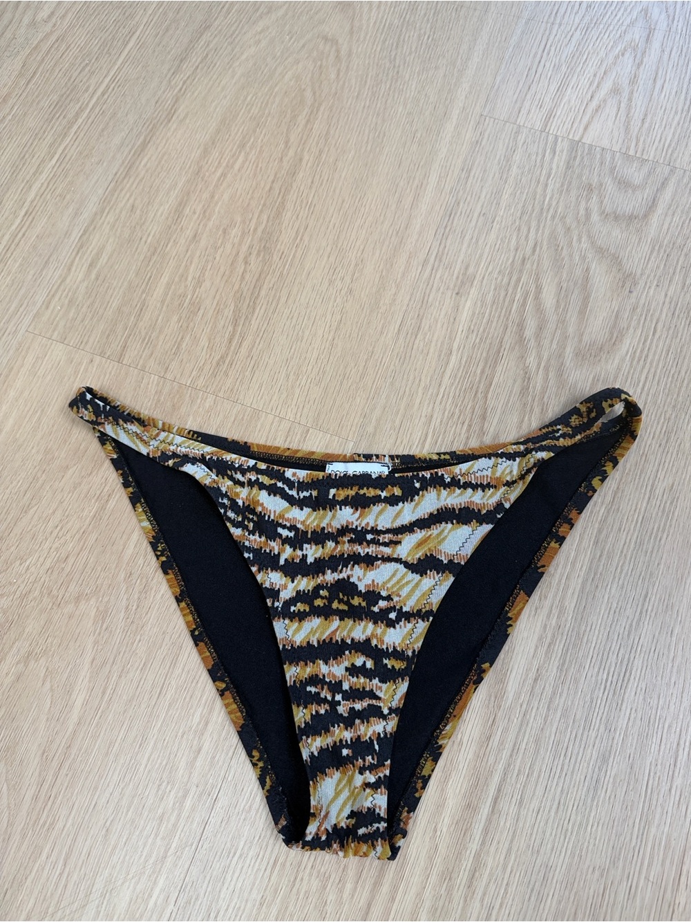 Vintage Dolce & Gabbana Tiger Print Bikini Bottom L